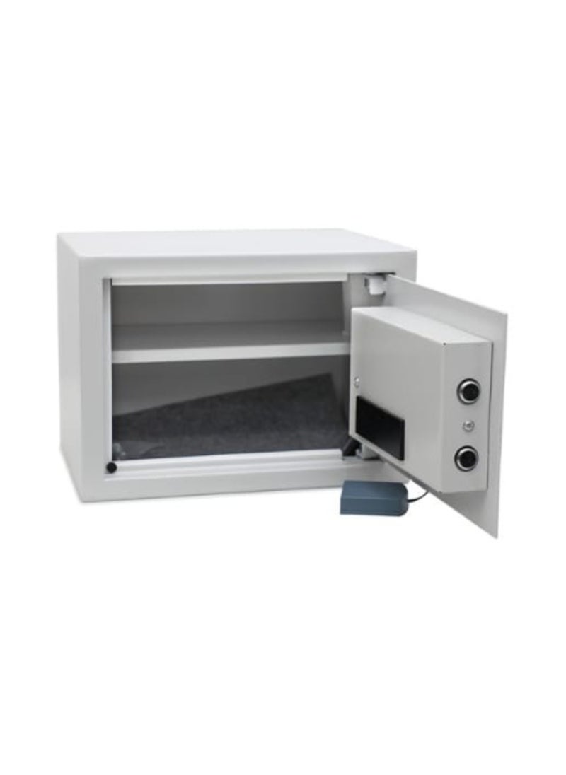 KARNAK Karnak Safe Box with Digital Pin Code Keypad and Key Lock for Home Office Personal Use (L35xW25xH25cm) Color Whites  - Image 2