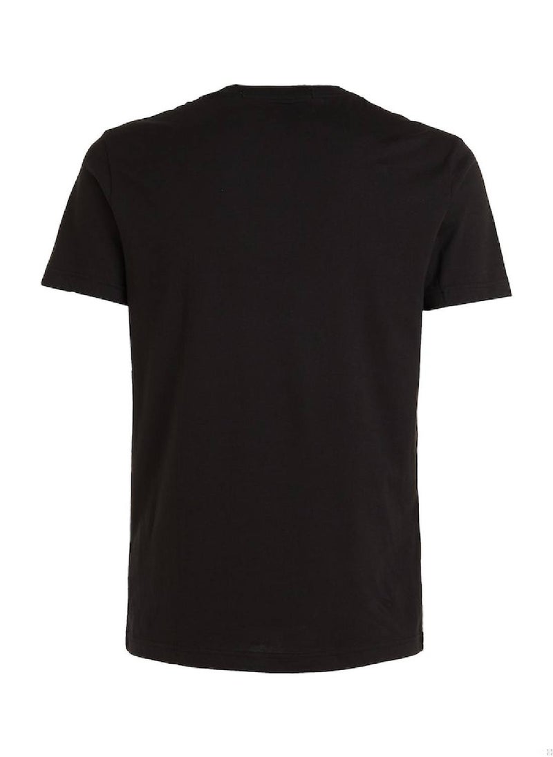 Calvin Klein Jeans Men's Institutional Logo Slim Fit T-Shirt - Cotton , Black and Red  - Image 5