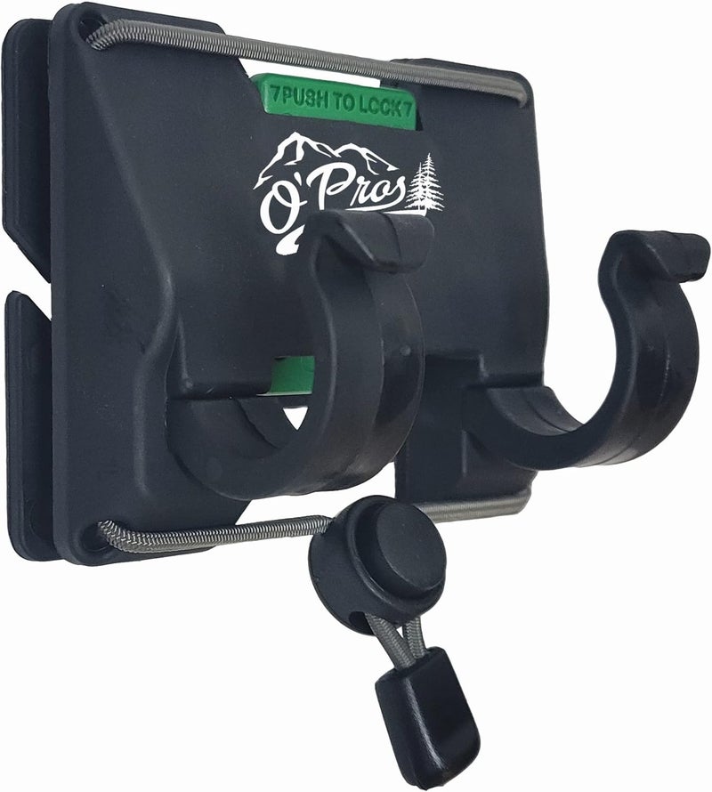 O'Pros O’Pros 3rd Hand Belt Clip Rod Holder for Fly Fishing and Spinning Rods… (Mossy Oak Original Bottomlands Camo) (Mossy Oak Elements Agua Camo) (Black) (Black) - Image 1
