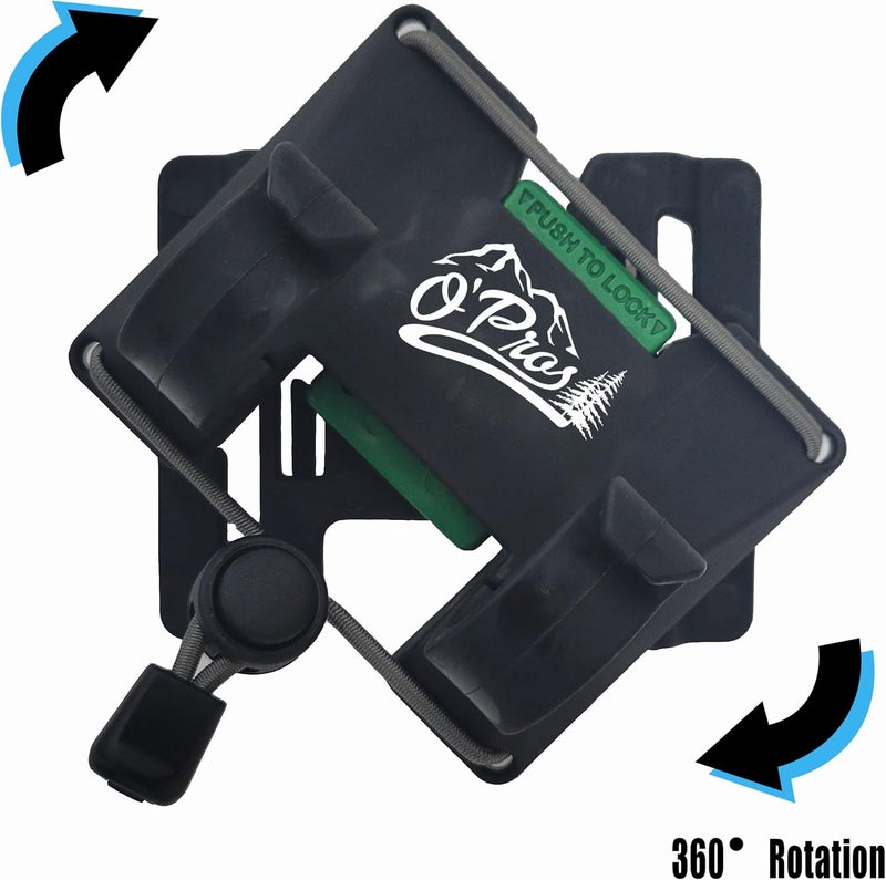 O'Pros O’Pros 3rd Hand Belt Clip Rod Holder for Fly Fishing and Spinning Rods… (Mossy Oak Original Bottomlands Camo) (Mossy Oak Elements Agua Camo) (Black) (Black) - Image 3