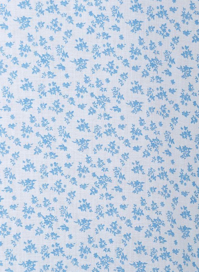 شركة المرآب الهندية قميص رجالي أزرق بقصة ضيقة بنقشة زهور من ذا إنديان جراج كو - Image 2