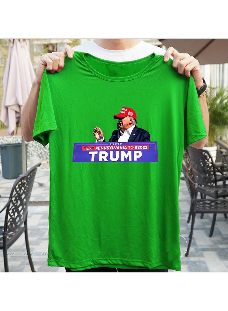 KUYING New Trump Print Short Sleeved Shirt
