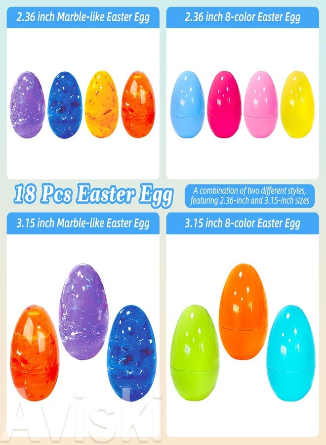 Aviski 18Pcs Assorted Size Large Small Iridescent Marble Easter Eggs for Kids Basket Bag Stuffers Fillers, Easter Hunt Game, Toys Filling Treats and Easter Theme Party Favor - Image 2