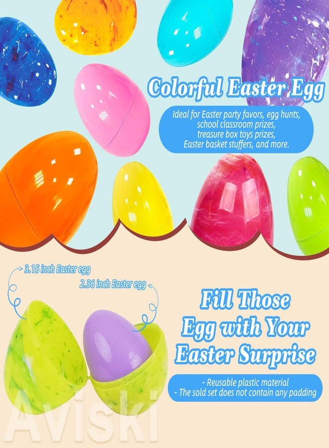 Aviski 18Pcs Assorted Size Large Small Iridescent Marble Easter Eggs for Kids Basket Bag Stuffers Fillers, Easter Hunt Game, Toys Filling Treats and Easter Theme Party Favor - Image 3