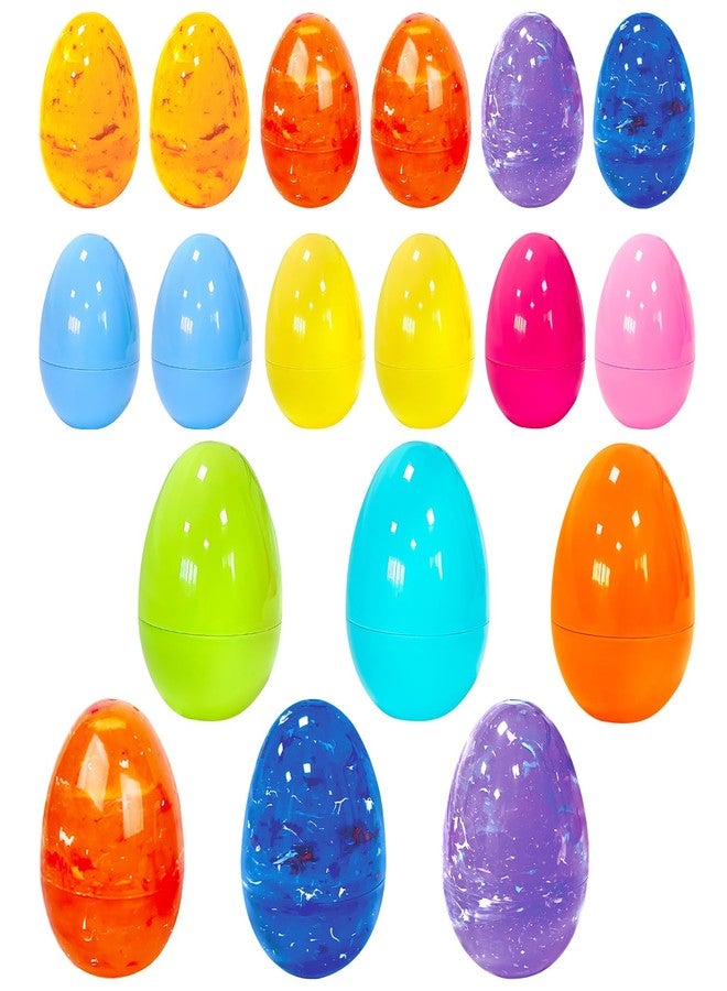 Aviski 18Pcs Assorted Size Large Small Iridescent Marble Easter Eggs for Kids Basket Bag Stuffers Fillers, Easter Hunt Game, Toys Filling Treats and Easter Theme Party Favor - Image 1