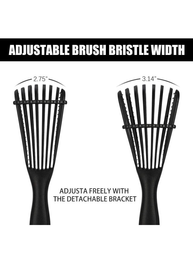 Premify Detangling Hair Brush, Hairs Detangler Brush For Afro America Textured 3A To 4C Kinky, Wavy, Curly, Coily Hair, Faster & Easier Detangle Wet Or Dry Hair With No Pain, Easy To Clean Hairbrush  - Image 2