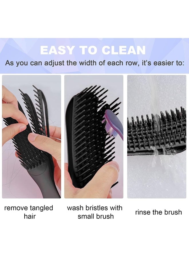 Premify Detangling Hair Brush, Hairs Detangler Brush For Afro America Textured 3A To 4C Kinky, Wavy, Curly, Coily Hair, Faster & Easier Detangle Wet Or Dry Hair With No Pain, Easy To Clean Hairbrush  - Image 4
