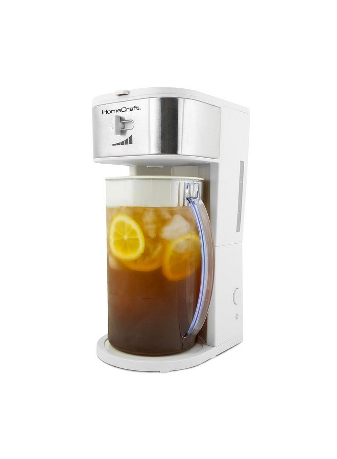 Homecraft HomeCraft 3-Quart White Stainless Steel Café' Iced Tea And Iced Coffee Brewing System, 12 Cups, Strength Selector & Infuser Chamber, Perfect For Lattes, Lemonade, Flavored Water, Large Pitcher  - Image 1