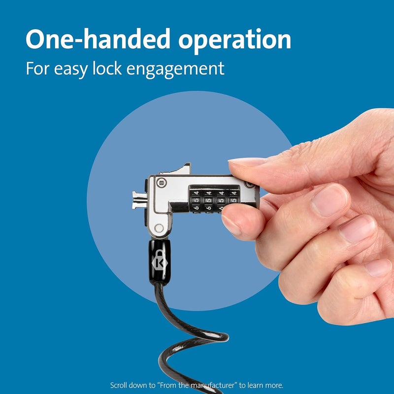 Kensington Kensington Slim NanoSaver Portable Combination Lock for Nano Slot K60627WW  - Image 5