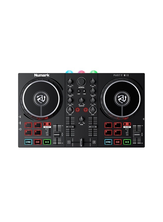 نومارك بارتي ميكس 2 – وحدة تحكم دي جي مع عرض ضوئي مدمج - Image 2