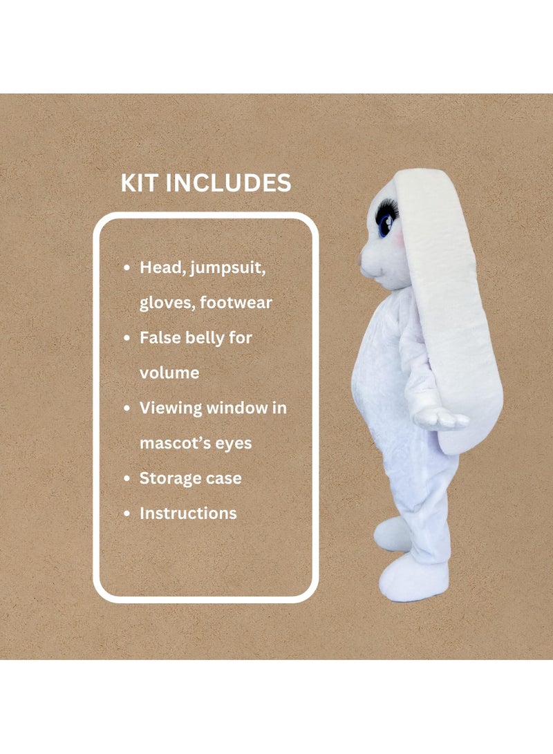 Carnival Mascot Carnival Mascot Bunny Star Costume, Full Body Adult Size Bear Mascot, 1 Size For All Handmade From Premium Quality Materials, Mascot Uniforms Perfect for Kids, Halloween, & Parties, White  - Image 3