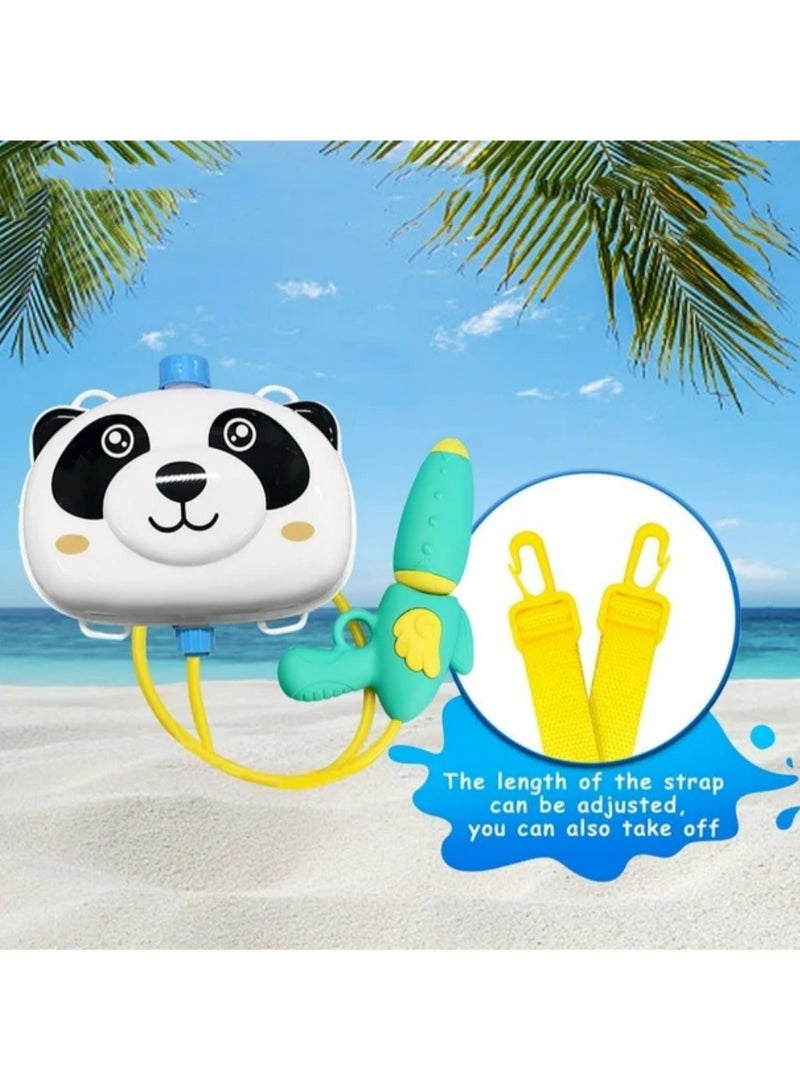 WAOKN Backpack Water Gun for Kids Adults, panda Squirt Gun, 1.3L Cartoon Summer Swimming Pool Beach Outdoor Toys Water Fighting Toy for Boys Girls Backyard Beach Fight Game, Kids Summer Pool Beach Sand Outdoor Water Fighting Play Toys Summer Outdoor Water Spray Pull Toy - Image 4