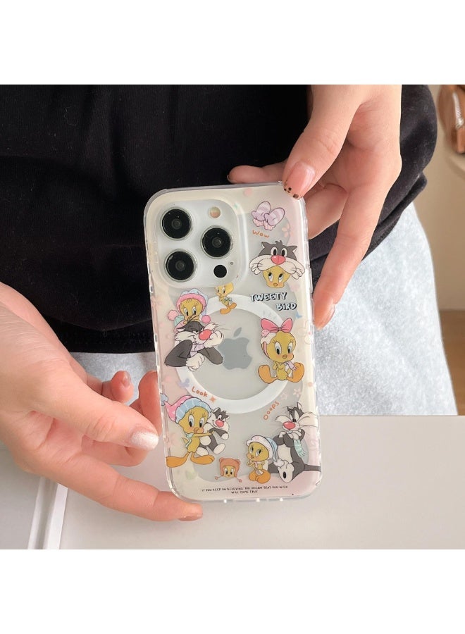 NIBEMINENT Protective TPU Case Cover For iPhone 15 Pro, Funny Duckling