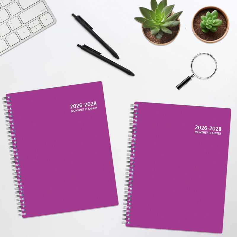 GoiUnlt Monthly Planner 2026-2028, 36 Months Calendar Planner 2026-2028 from Jan 2026 â€“ Dec 2028, 8.5'' x 11'' with Ruled Spread, Flexible Cover, Spiral Wirebound, Pocket, Coated Tabs, Notes ï¼† Habit Tracker - Image 2