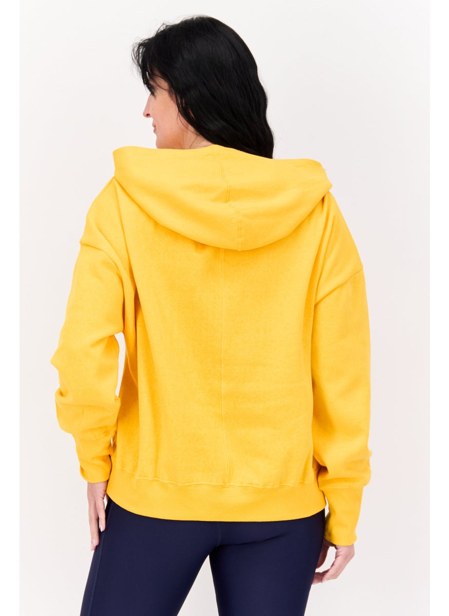 Sage Collective Women Sportswear Fit  Long Sleeves Outdoor Sweatshirt, Yellow  - Image 3