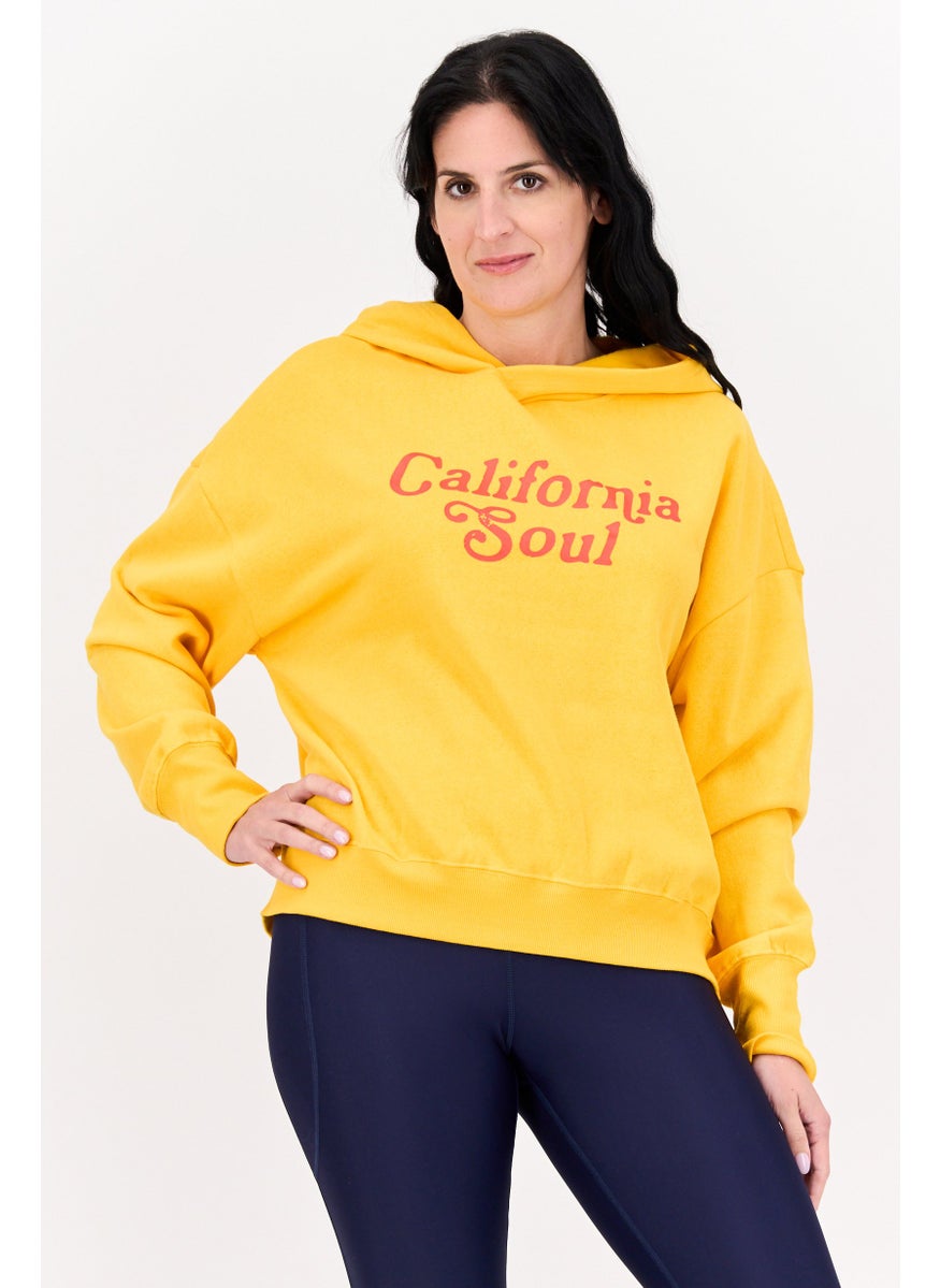 Sage Collective Women Sportswear Fit  Long Sleeves Outdoor Sweatshirt, Yellow  - Image 1