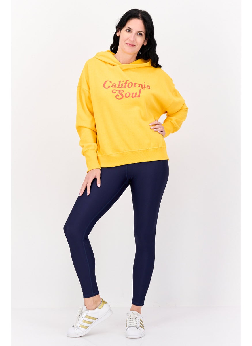 Sage Collective Women Sportswear Fit  Long Sleeves Outdoor Sweatshirt, Yellow  - Image 4