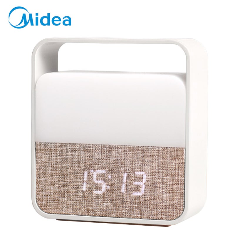 Midea Alarm Clock Nightlight With 1200mAh Rechargeable Battery - Portable LED Dimmer Clock For Bedroom Kids - Image 2