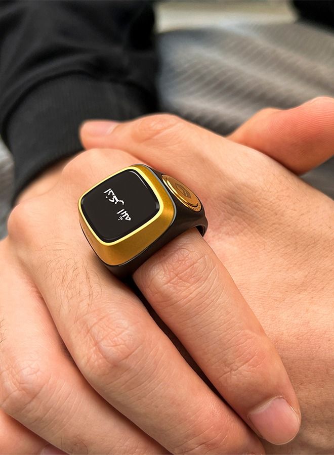 iQIBLA - Smart Tasbih Zikr1 Lite Ring - Black - 22mm - Image 4