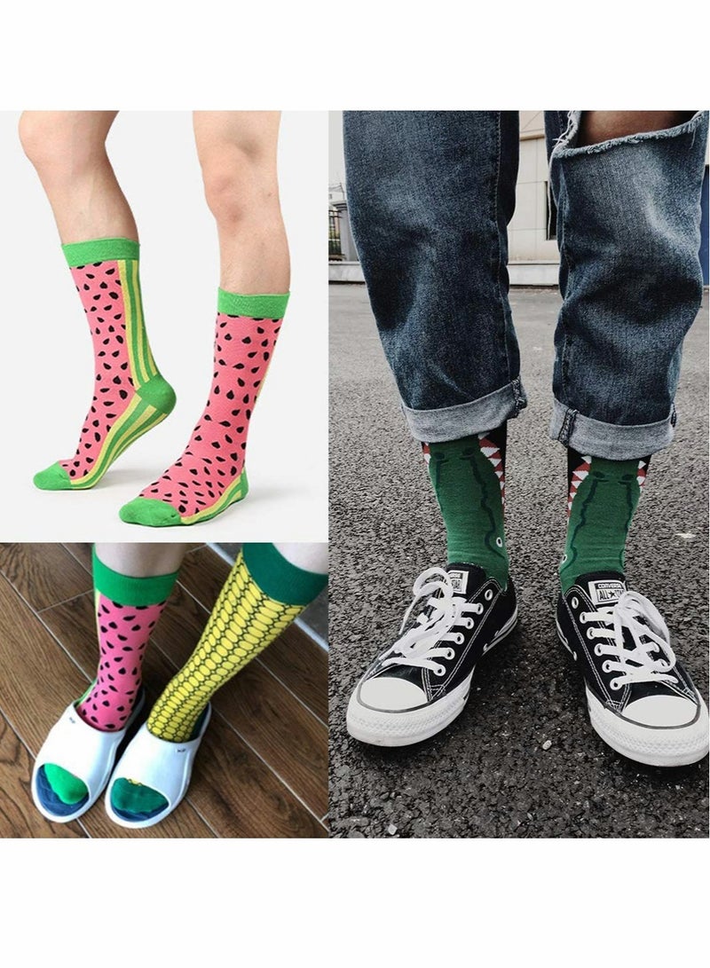 Funny Socks for Women Men, 6 Pcs Winter Crazy Fun Crew Novelty Fashion Casual Dress Socks, Trend Hip Hop Colourful Compression Socks - Image 2