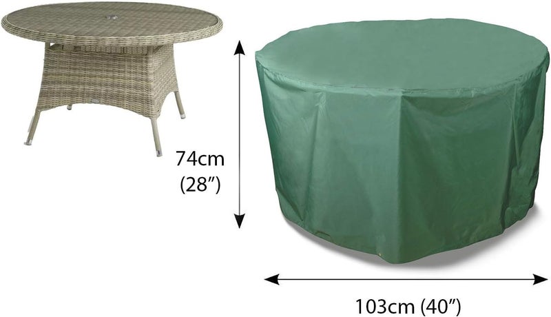 Bosmere Weatherproof Round Table Cover 40 Diameter x 28 High Green - Image 3