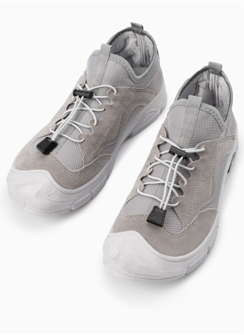 Wam - Shoes for Men - Comfortable Sneakers, Casual Mens Shoes, Trainer Shoes, Lightweight and Breathable Walking Shoes, Mens Fashion Footwear, Ajustable Elastic Laces, Textile Mesh Lining, Grey - Image 1