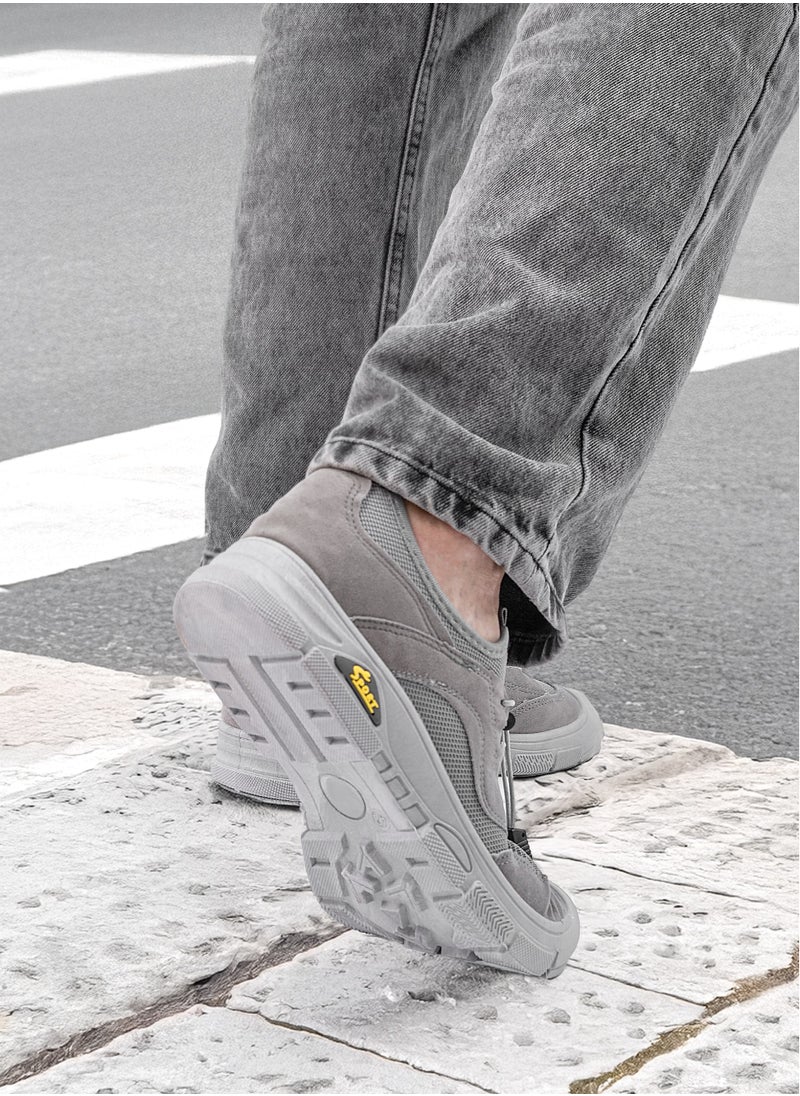 Wam - Shoes for Men - Comfortable Sneakers, Casual Mens Shoes, Trainer Shoes, Lightweight and Breathable Walking Shoes, Mens Fashion Footwear, Ajustable Elastic Laces, Textile Mesh Lining, Grey - Image 1