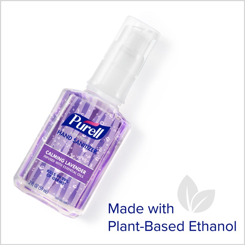 Purell Advanced Hand Sanitizer Gel Infused with Essential Oils, Calming Lavender, 2 fl oz Travel-Size Pump Bottle (Pack of 6), 3905-04-EC - Image 5