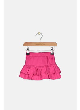 Reserved Toddler Girls Ruffle Plain Skirt, Magenta  - Image 1