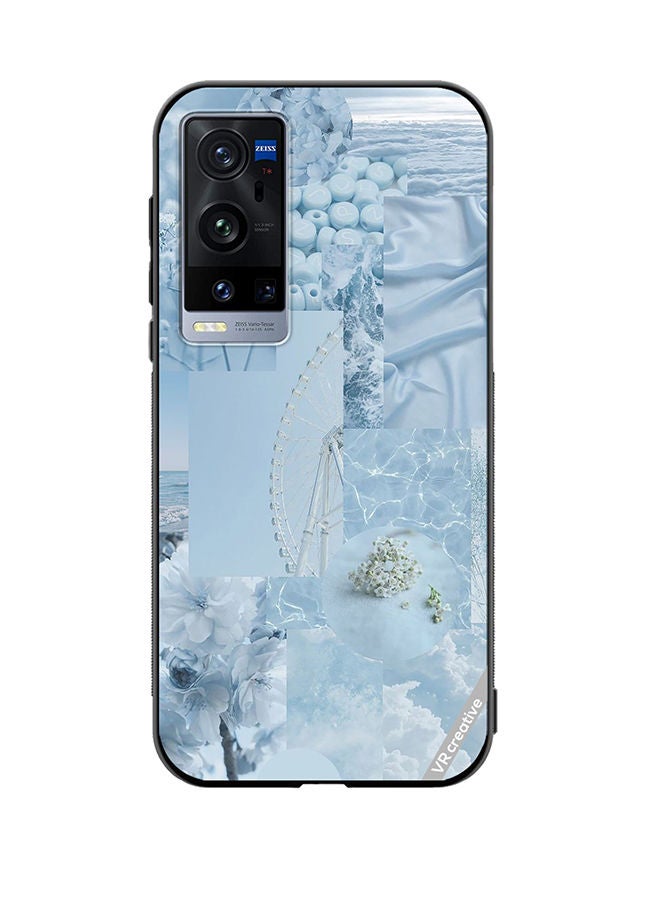 VR CREATIVE Protective Case Cover For Vivo X60 Pro Plus Light Blue College Design Design Multicolour - Image 1