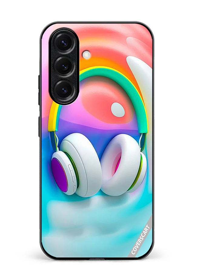 Protective Case Cover For Samsung Galaxy A56 Music Headphones Design Multicolour