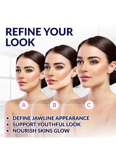 Stylia Stylia Double Chin Mask - V Line Chin Strap - Toning Hydrogel Collagen Face Mask with Hyaluronic Acid & Aloe Vera - 7PC  - Image 2