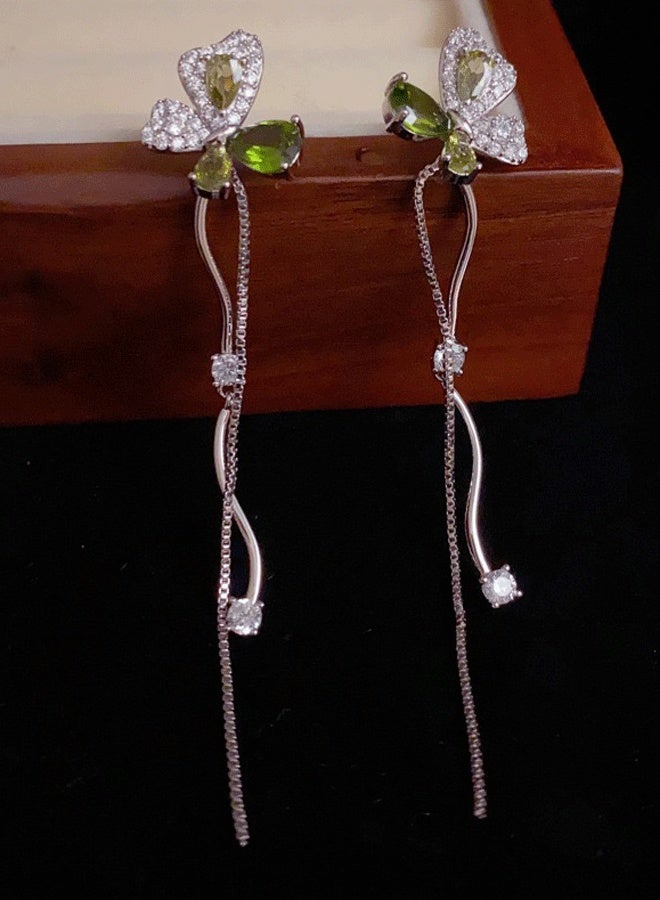 Long Earrings for Ladies - Gold Plated Stone Earrings | Light Weight Ethnic Traditional Indian Earrings for Women - Image 2