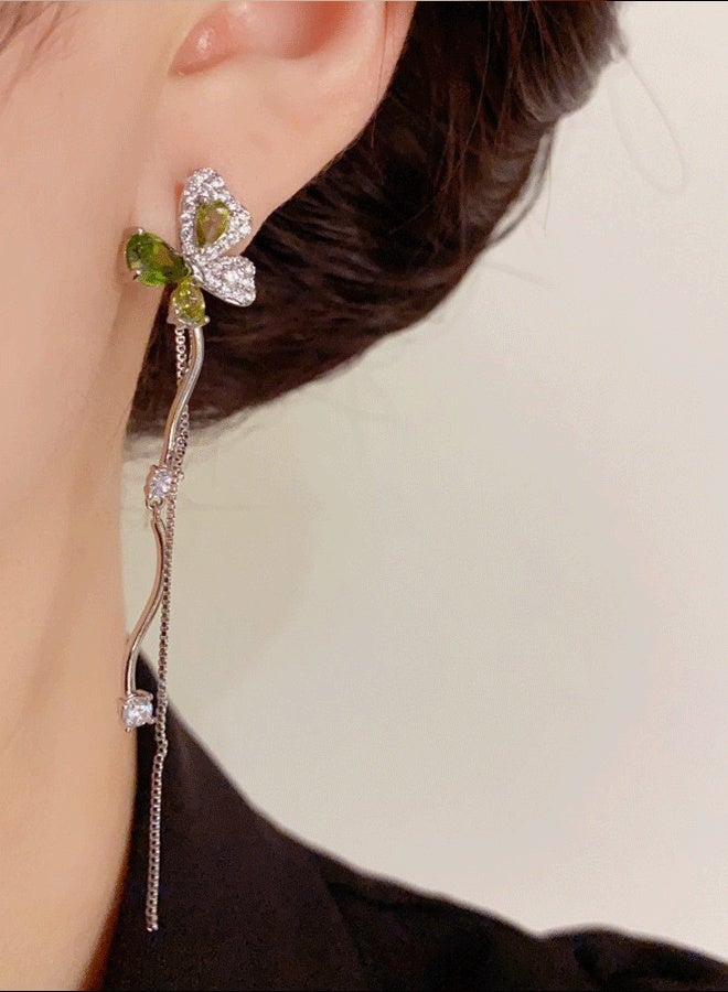 Long Earrings for Ladies - Gold Plated Stone Earrings | Light Weight Ethnic Traditional Indian Earrings for Women - Image 3