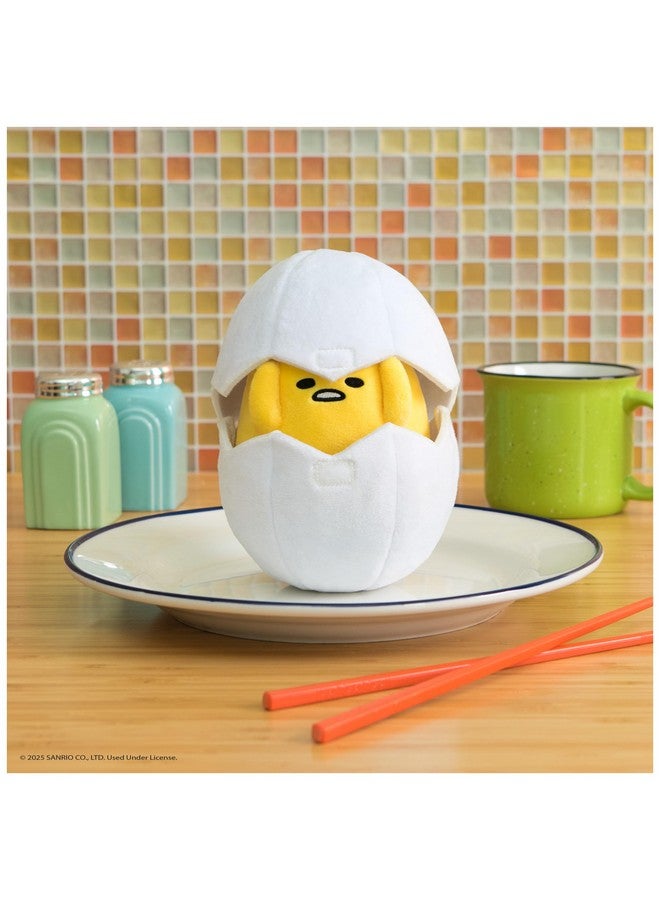 GUND Sanrio Gudetama The Lazy Egg Stuffed Animal, Gudetama in Eggshell Plush Toy for Ages 1 and Up, 5” - Image 2