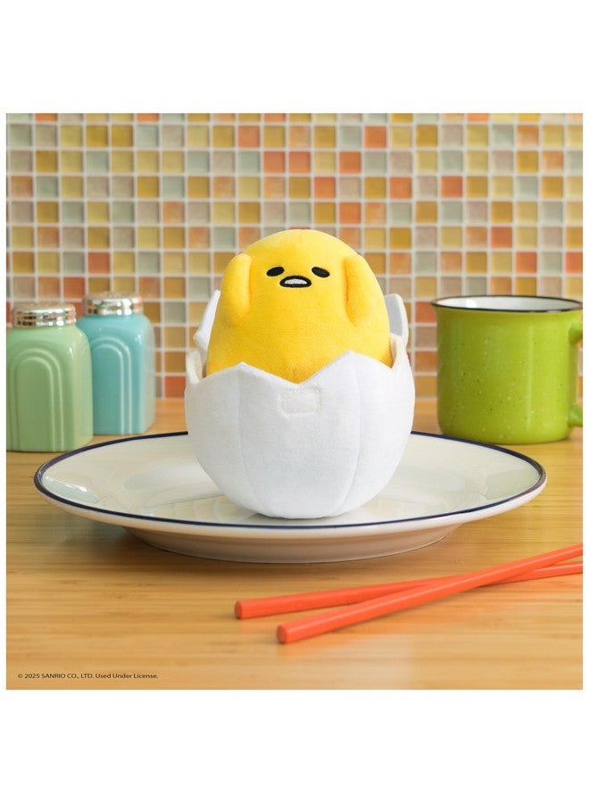 GUND Sanrio Gudetama The Lazy Egg Stuffed Animal, Gudetama in Eggshell Plush Toy for Ages 1 and Up, 5” - Image 3