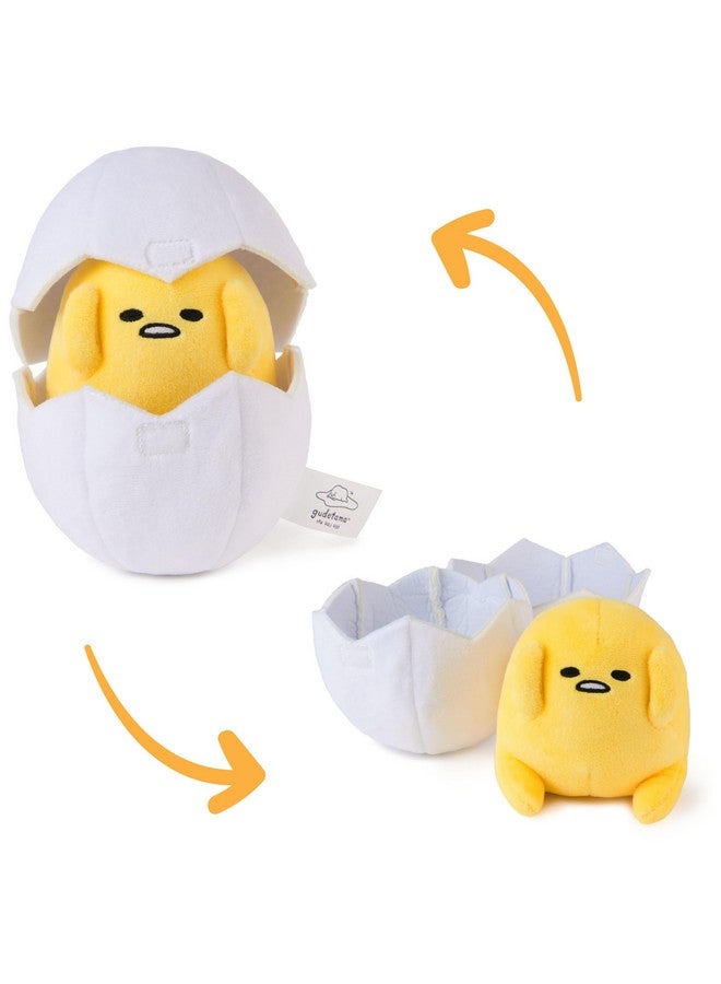 GUND Sanrio Gudetama The Lazy Egg Stuffed Animal, Gudetama in Eggshell Plush Toy for Ages 1 and Up, 5” - Image 1