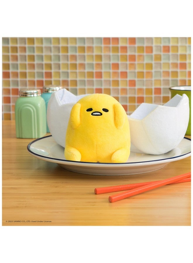 GUND Sanrio Gudetama The Lazy Egg Stuffed Animal, Gudetama in Eggshell Plush Toy for Ages 1 and Up, 5” - Image 5