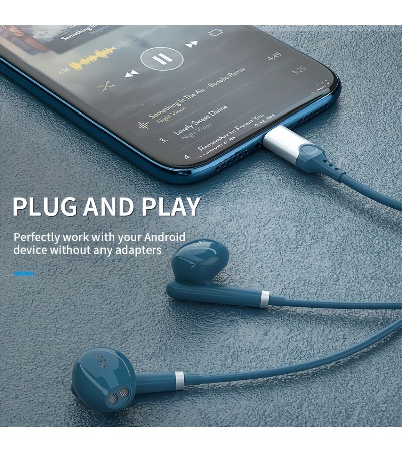 سماعات أذن سلكية من نوع USB-C تحتوي على ميكروفون وتحكم في مستوى الصوت، مع شريحة رقمية DAC عالية الجودة، لنقاء المكالمات وجودة الموسيقى، متوافقة مع الهواتف الذكية، ومناسبة لسلسلة آيفون 15 و16 وسلسلة سامسونج جالاكسي، باللون الأسود. - Image 4
