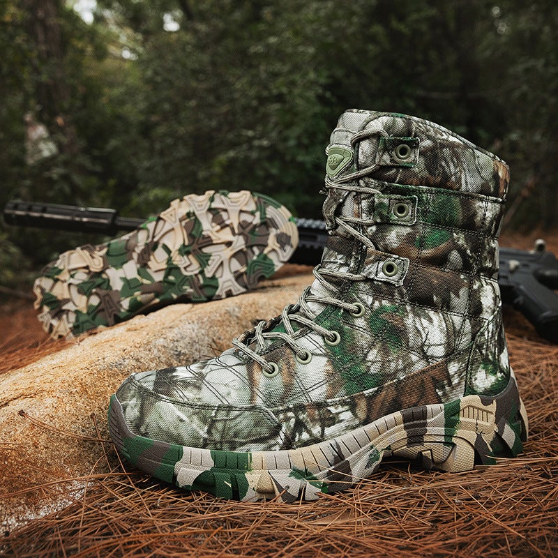2024 Large Size Combat Boots For Men, Outdoor Camouflage Boots, High-Top Outdoor Hiking Boots For Men, Hiking Training Boots For Men - Image 5
