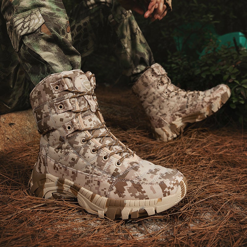 2024 Large Size Combat Boots For Men, Outdoor Camouflage Boots, High-Top Outdoor Hiking Boots For Men, Hiking Training Boots For Men - Image 4