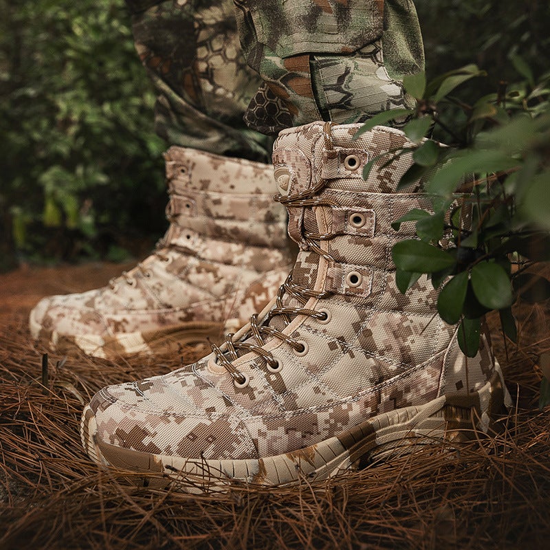 2024 Large Size Combat Boots For Men, Outdoor Camouflage Boots, High-Top Outdoor Hiking Boots For Men, Hiking Training Boots For Men - Image 3
