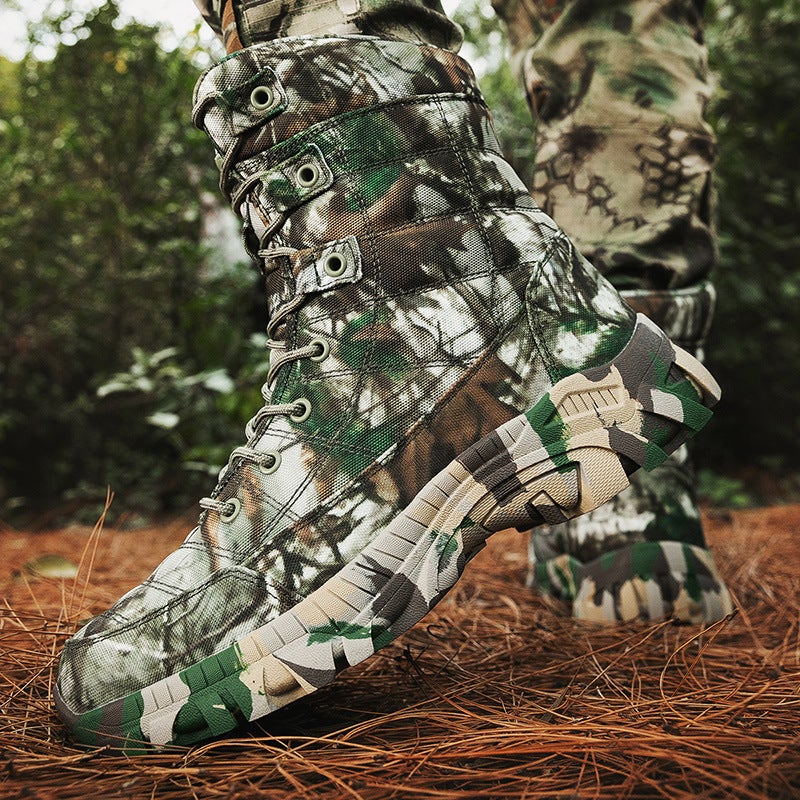 2024 Large Size Combat Boots For Men, Outdoor Camouflage Boots, High-Top Outdoor Hiking Boots For Men, Hiking Training Boots For Men - Image 2