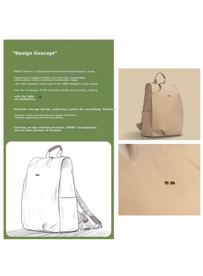 Womt Backpack For Women, Anti-theft Bag, Multifunctional Business Commute Ipad Bag, Simple Casual Large Capacity Nylon Bag - Image 2