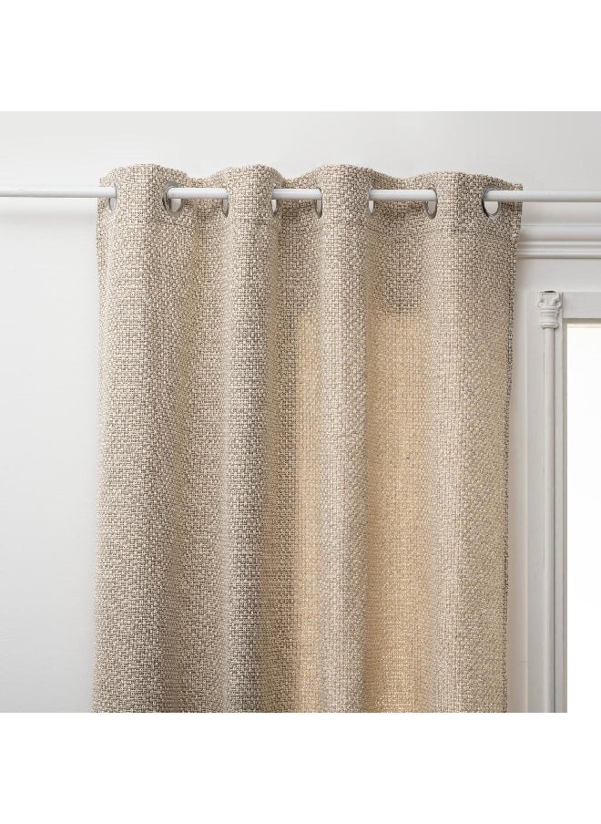 atmosphera Wild Knit Curtain Mouse Grey and Ivory 140 x 260 cm 181086B  - Image 5