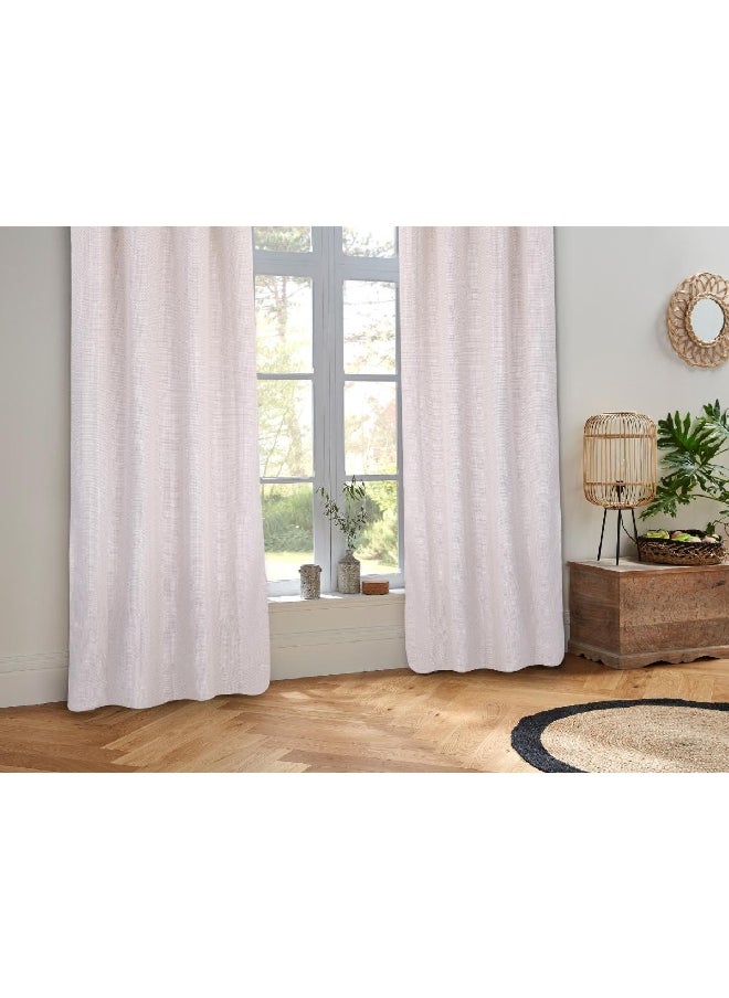 atmosphera Wild Knit Curtain Mouse Grey and Ivory 140 x 260 cm 181086B  - Image 4