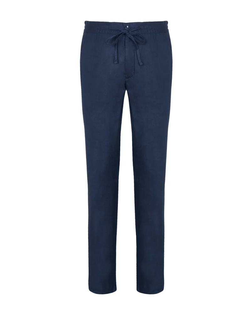 Camicissima LINEN PANTS LINEN CHINOS TROUSERS WITH COULISSE