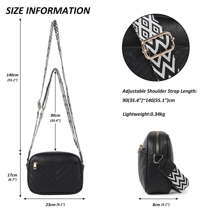 TANTOMI Crossbody Purses for Women Leather Purse Shoulder Handbags with Wide Strap, Small Crossbody Bags for Women Travel - Image 3