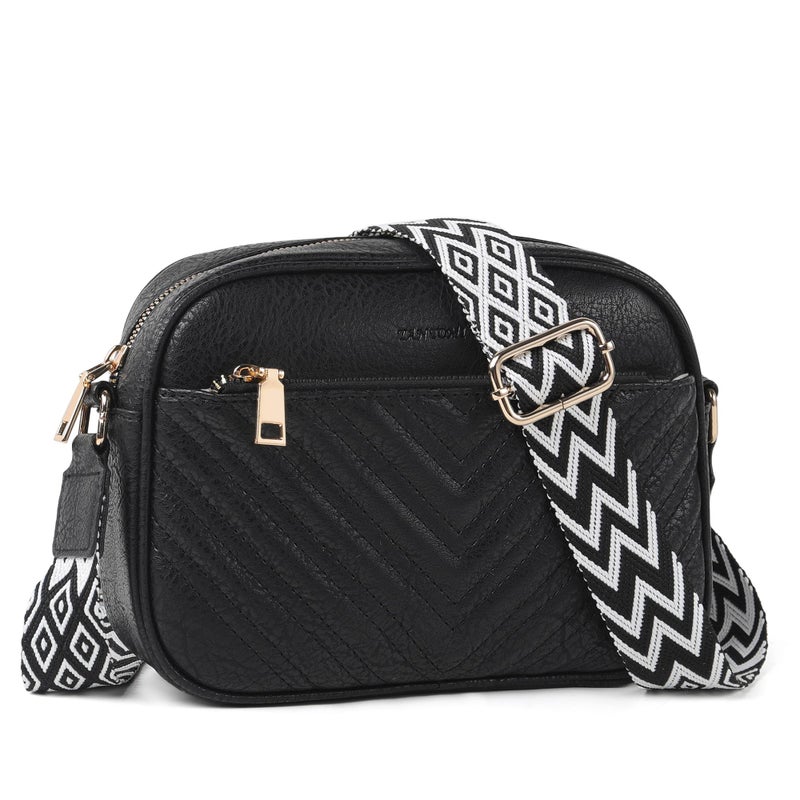 TANTOMI Crossbody Purses for Women Leather Purse Shoulder Handbags with Wide Strap, Small Crossbody Bags for Women Travel - Image 1