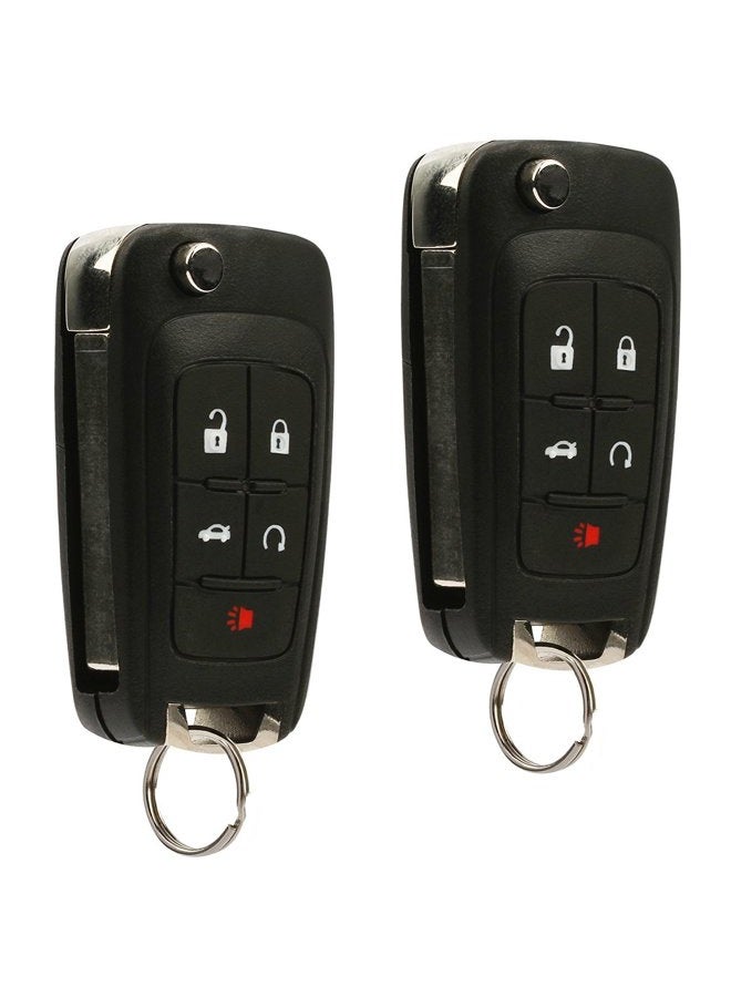 USARemote 2 Key Fob fits 2010-2017 Buick Allure Encore Lacrosse Regal Verano/Chevy Camaro Cruze Equinox Impala Malibu Sonic/GMC Terrain Keyless Entry Remote Flip 2010 2011 2012 2013 2014 2015 2016 2017 - Image 1